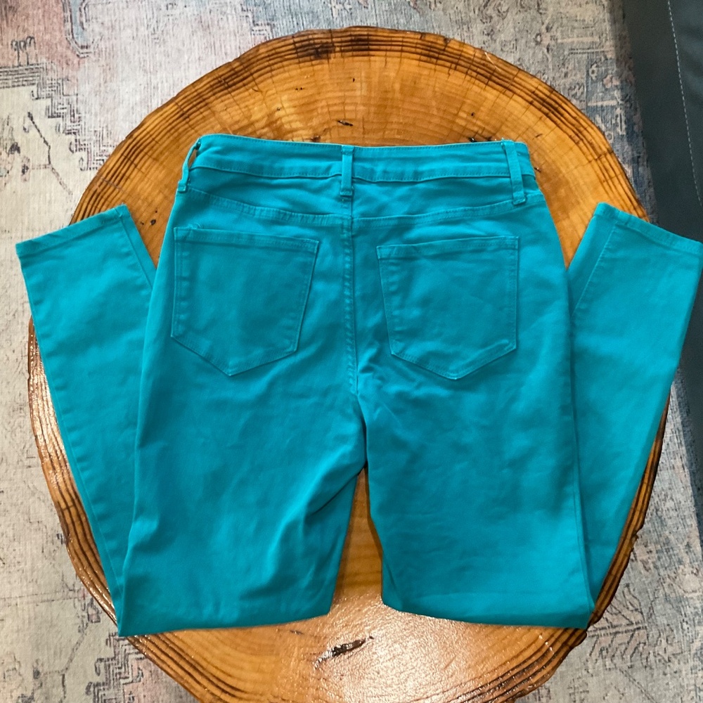 Old Navy RockStar Super Skinny Jeans Women's Teal Blue Green Mid Rise Denim - Picture 5 of 8